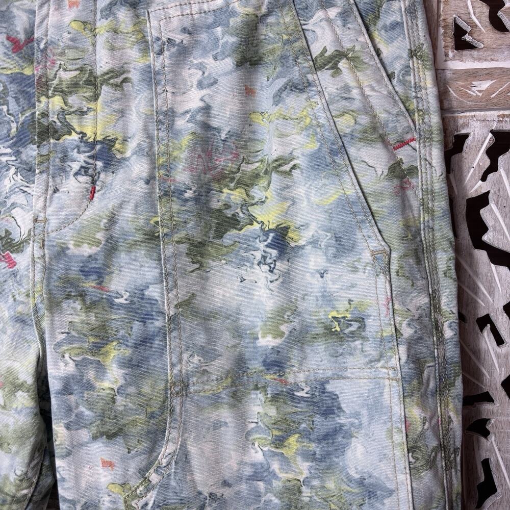 Pilcro at Anthropologie The Roamer Trousers/Jeans Blue Painted Artsy Boho SZ 32 - Picture 3 of 9